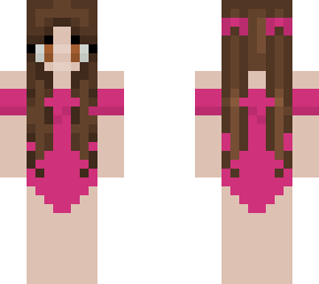 brown haired twin pig tailed swimsuit girl