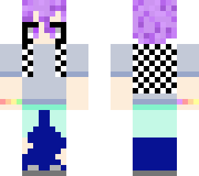 casual purple haired boy!