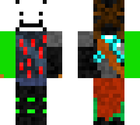 dream hunter with robot arm wolf tail with diamond swords