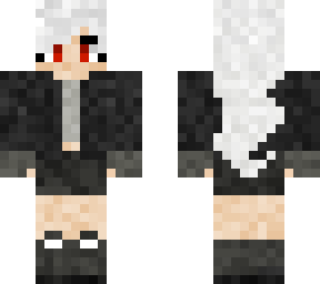 edgy white hair girl