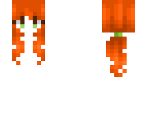 female hb - curled ponytail - ginger orange