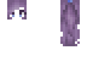 female hb - thick stubby ponytail - duller purple
