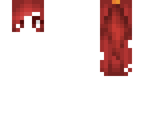 female hb - thick stubby ponytail - nether red