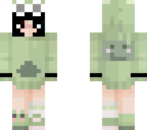 frog girl short black hair and black eyes