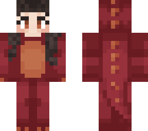 girl in dragon onesie