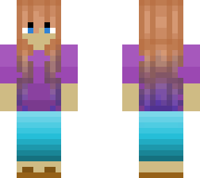 girl with violet shirt and blue pants (not my hair base, read desc)