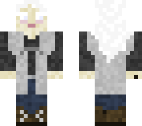 long white hair braid fur guy