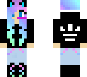 pastel rainbow kitty gamer girl