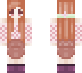 red-headed checkerboard w/flower crown