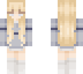 skyblue sweatshirt / blonde