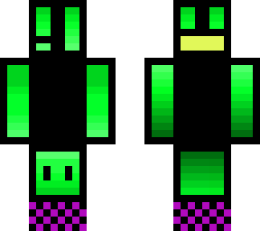 upside down green guy