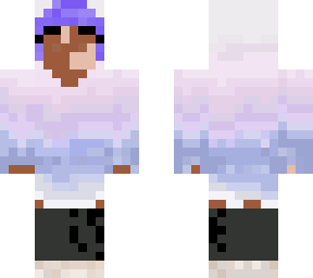bi pride sweater girl vitiligo indigo blue hair
