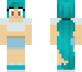 blue ponytail girl