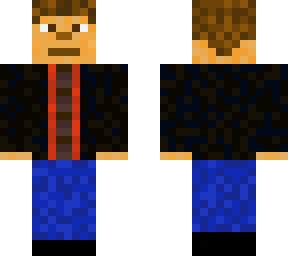 boy with black jacket and blue jeans