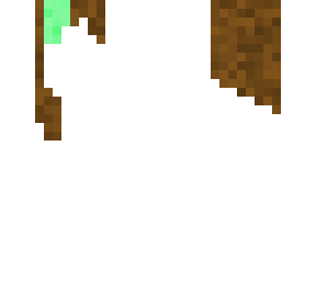 brown with a green streak swept to the side ponytail with golden headband