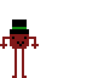 cherry with a top hat