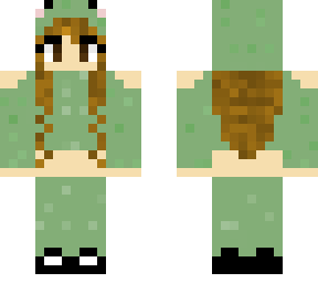 cute frog hoodie girl