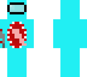 cyan among us character: imposter