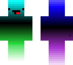 cyan,green,blue & purple skin