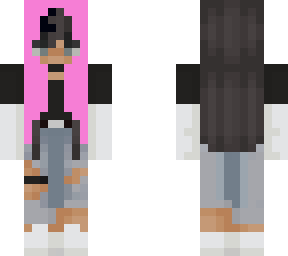 e girl pink bangs