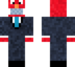 elmo in a suit and mask