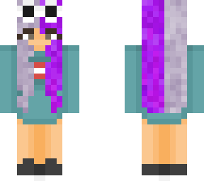 gogy grey and purple hair