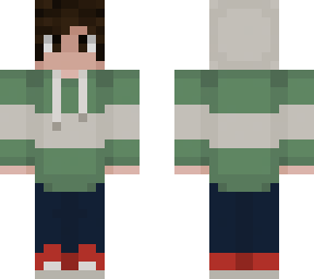 green hoodie