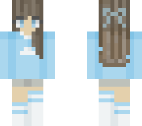 kawaii blue cloud girl