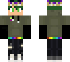 me with green hoodie