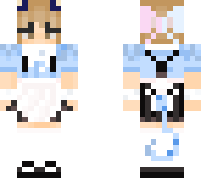 nihachu blue cat maid