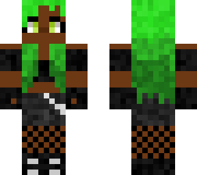 nu goth skin - fem, black and green <3