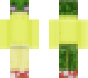 phrog with yellow sweater and swaggy mushroom shoes