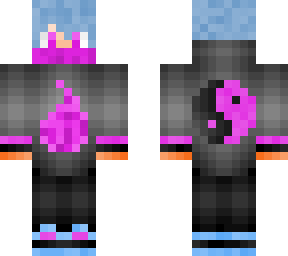 pink and blue yin yang