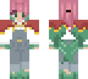 pink haired avian