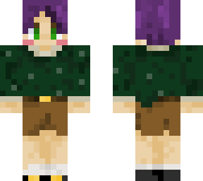 purple haired dark academia girl