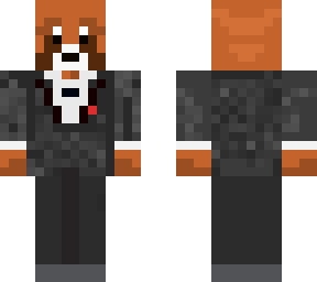 red panda in a tuxedo