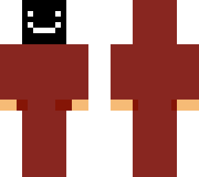 black masked dream but with red hoodie