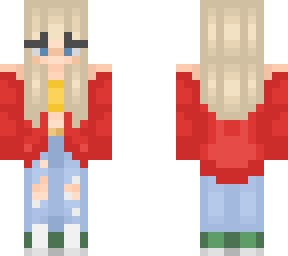 blonde girl n ripped jeans :)