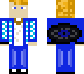 blonde guy with a disk on his back
