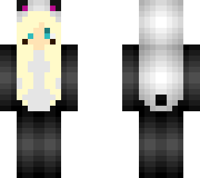 blonde panda onesie girl