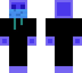 blue boi wears a mask