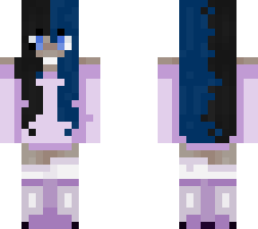 blue split hair