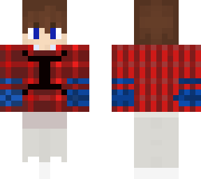 cool red and blue e boy skin