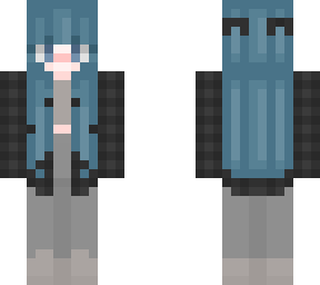 cute blue haired girl