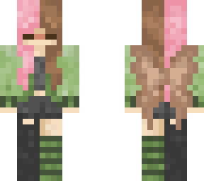 elf/fairy girl with half brown hair