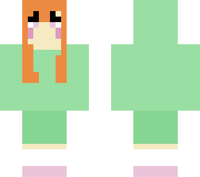 green hoodie girl