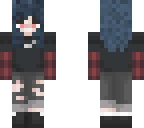 grunge blue haired girl