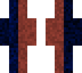 half-black half-red pixelman