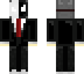 half mask red tie suit