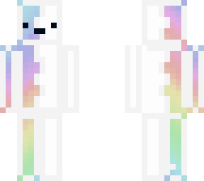 half rainbow half white